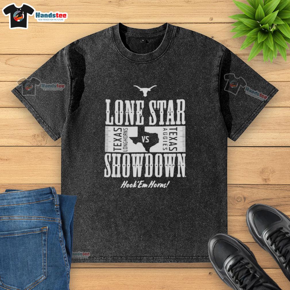 2025 Hot Lone Star Showdown t-shirt featuring Texas Longhorns vs Texas A&M Aggies design - Hook 'Em Horns!