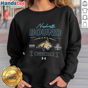 Hot Montana State Bobcats Nashville Bound neon lights sweatshirt showcasing vibrant graphics and cozy design for fans.
