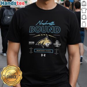 Hot Montana State Bobcats Nashville Bound Neon Lights 2026 T-Shirt showcasing vibrant colors and bold team logo design.