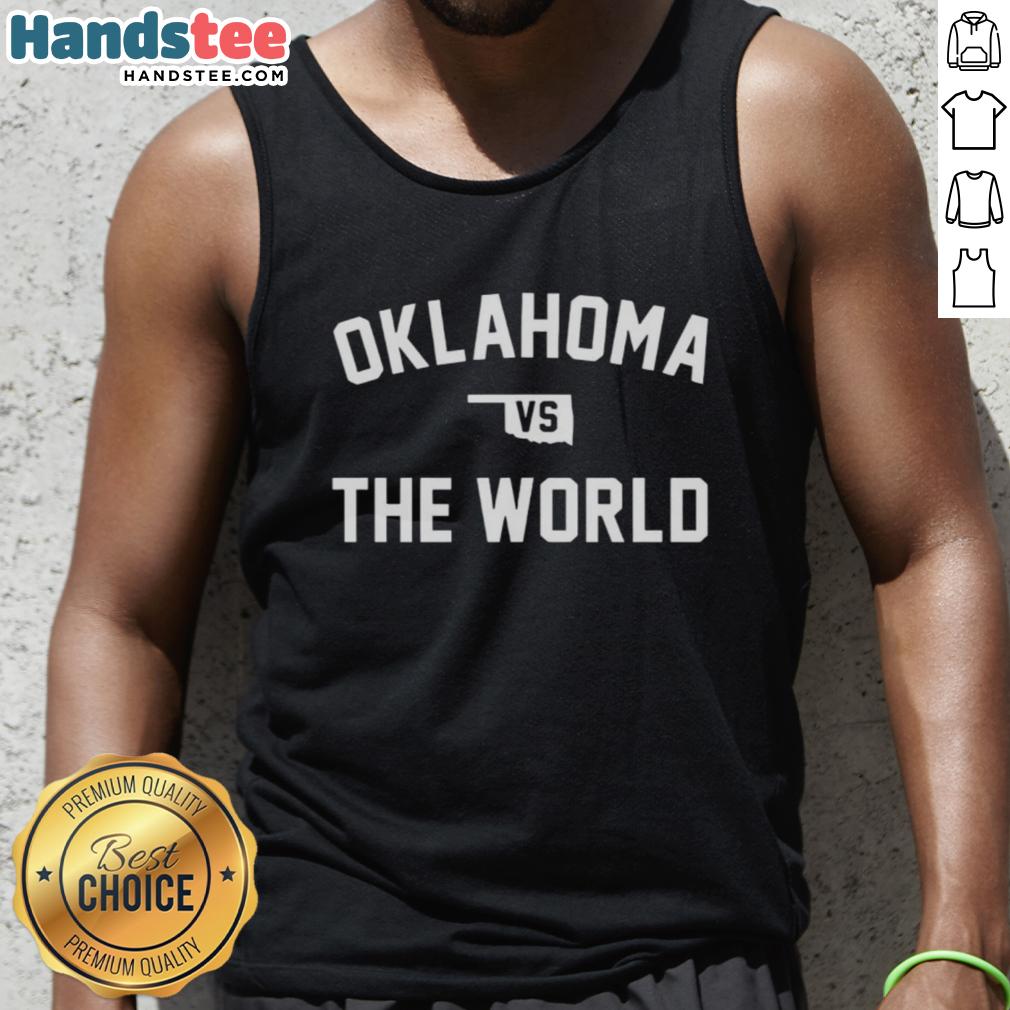 Stylish Hot Oklahoma Vs The World Tank Top showcased on a mannequin, perfect for casual summer outfits.