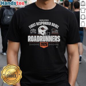 Hot Utsa Roadrunners 2025 First Responder Bowl T-Shirt featuring vibrant team colors and logo for loyal fans.