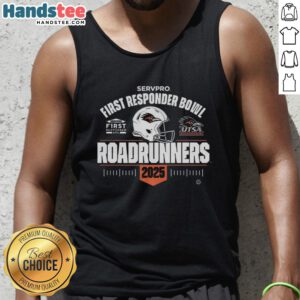 Hot Utsa Roadrunners 2025 First Responder Bowl tank top featuring vibrant team colors and bold logo design.
