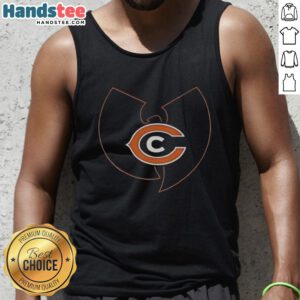 Hot Wu-Tang Clan x Chicago Bears mashup logo tank top featuring iconic designs for fans of hip-hop and sports.
