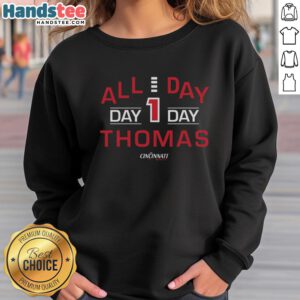 Cozy Nice All Day Day Day Thomas sweatshirt in soft fabric, perfect for casual wear and stylish comfort.