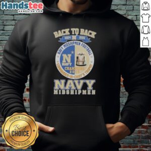 2024-2025 Navy Midshipmen Football Commander In Chiefs Trophy Hoodie in navy blue, perfect for fans and supporters.