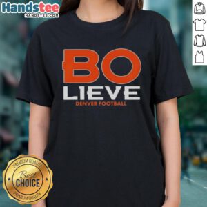 Nice Bo Nix NFL Denver Broncos Casa Bonitto game day ladies tee featuring vibrant team colors and stylish design.