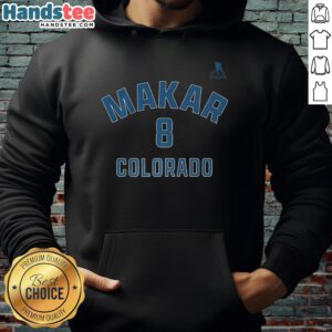 Nice Cale Makar Colorado Avalanche hoodie featuring name and number 8, perfect for ice hockey fans and team supporters.