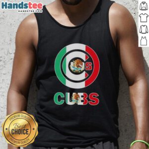 Nice Chicago Cubs baseball tank top featuring a vibrant Mexican flag design for sports fans and cultural pride.