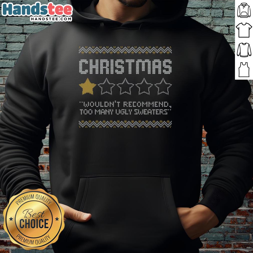 Cozy Nice Christmas Review Hoodie displayed on a festive background, perfect for holiday celebrations and gift giving.