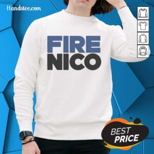 Cozy Nice Fire Nico Dallas Mavericks sweatshirt featuring vibrant team colors and logo, perfect for fans and colder days.