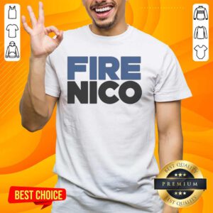 Cool 'Nice Fire' Nico Dallas Mavericks T-Shirt featuring vibrant graphics and team colors for fans and collectors.