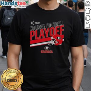 Georgia Bulldogs Football 2025 CFB Playoff Stripe T-Shirt featuring team colors and logo, perfect for game day.