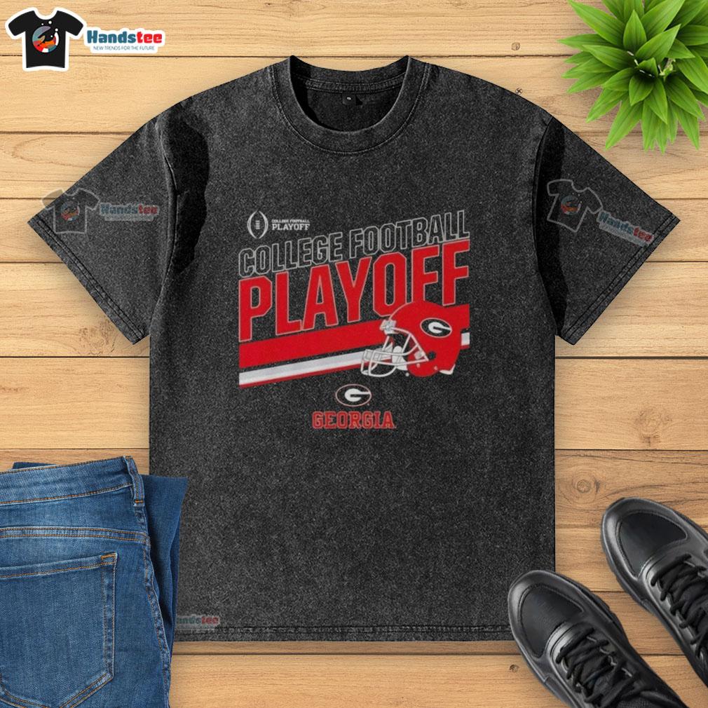 Nice Georgia Bulldogs Football 2025 CFB Playoff Stripe Washed T-Shirt featuring bold team colors and logo design.