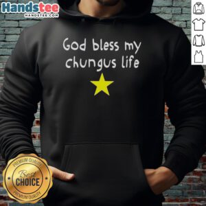 Stylish Nice God Bless My Chungus Life Star Scrawl Hoodie in vibrant colors, perfect for casual wear.