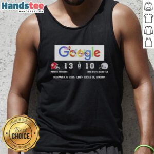 Indiana Hoosiers vs Ohio State Buckeyes tank top at Lucas Oil Stadium, showcasing team pride and style.
