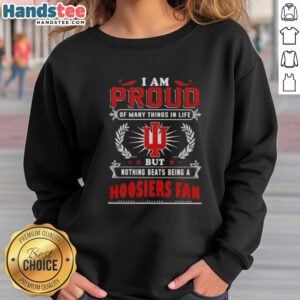 Indiana Hoosiers fan sweatshirt showcasing pride in team spirit and love for sports, perfect for dedicated supporters.