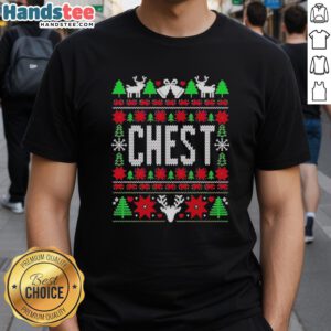 Nice Liz Langston Chest Christmas T-Shirt featuring festive design and vibrant colors, perfect for holiday celebrations.