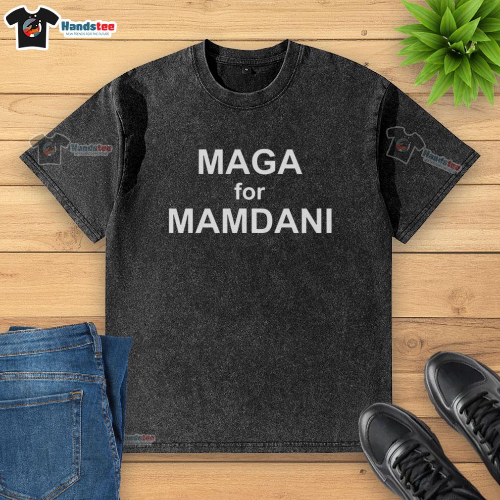 Nice Maga For Mamdani Zohran Mayor washed T-shirt featuring a bold design, perfect for casual wear and political support.