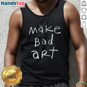 Stylish Nice Make Bad Art Tank Top featuring a creative graphic design, perfect for artists and casual wear.