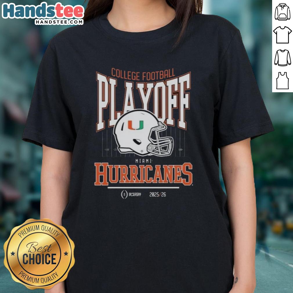 Nice Miami Hurricanes College Football Playoff 2025-26 ladies tee in vibrant colors, perfect for fans and stylish comfort.