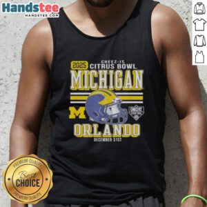 2025 Citrus Bowl tank top featuring Nice Michigan Wolverines design, perfect for fans in Orlando.