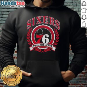 Alt Text: Cozy hoodie featuring the Philadelphia 76ers National Basketball Association crest, perfect for fans and casual wear.