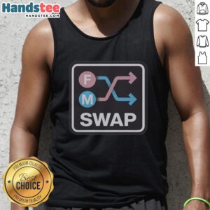 Stylish Nice Swap FM logo tank top featuring a bold design, perfect for casual wear and music enthusiasts.
