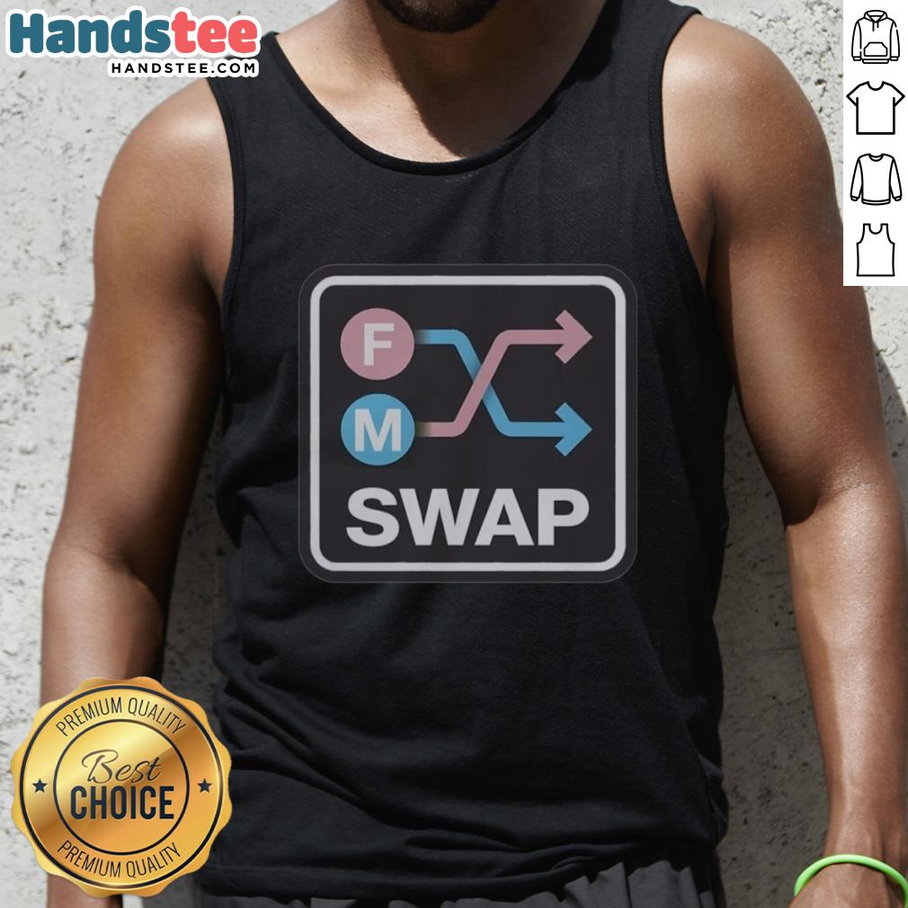 Stylish Nice Swap FM logo tank top featuring a bold design, perfect for casual wear and music enthusiasts.