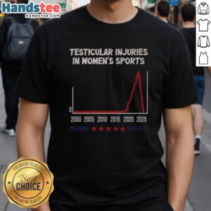 Alt Text: Nice Testicular Injuries In Women's Sports 2000-2025 T-Shirt showcasing a bold graphic design related to sports injuries.