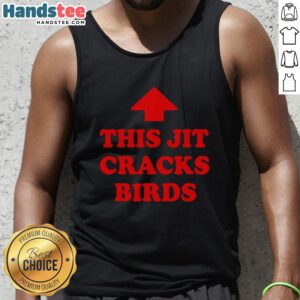 Alt Text: Nice This Jit Cracks Birds Red Arrow Tank Top featuring a vibrant design and comfortable fit for casual wear.