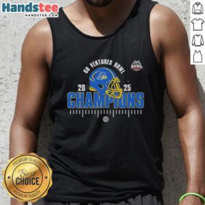 Delaware Fighting Blue Hens NCAA Football 2025 Ventures Bowl Champions tank top, showcasing team pride and victory.