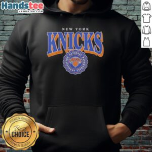 Official New York Knicks NBA hoodie featuring team logo and stylish design, perfect for fans and casual wear.