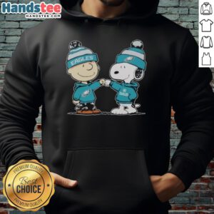 Official Philadelphia Eagles Snoopy and Charlie Brown Best Friends Hoodie featuring vibrant graphics and team colors.