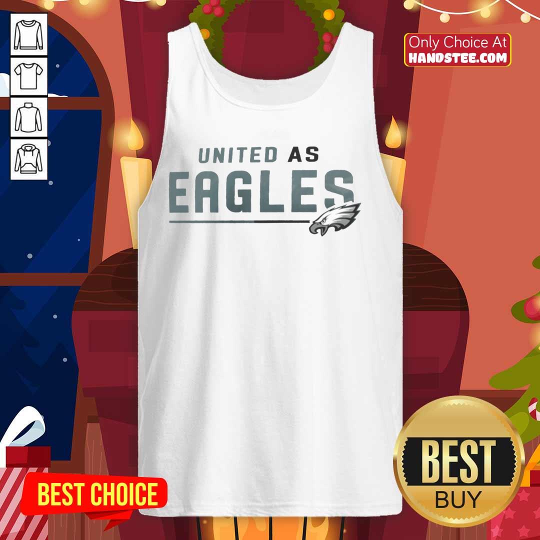 Official Philadelphia Eagles United As Eagles tank top showcasing team spirit and stylish fan apparel for game day.
