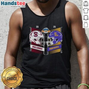 Official South Carolina State Bulldogs vs Prairie View AM Panthers 2025 cricket celebration helmet tank top design.