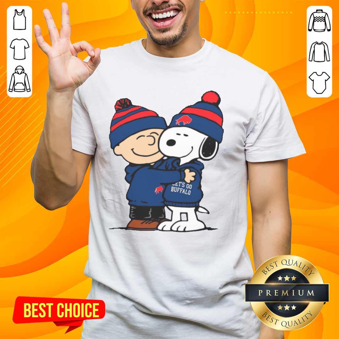 Original Snoopy-Buffalo-Bills T-Shirt featuring classic cartoon design and team logo, perfect for fans and collectors.
