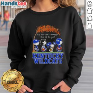 Premium Kentucky Wildcats X Peanuts Snoopy and Friends autumn sweatshirt featuring vibrant graphics for cozy fall wear.