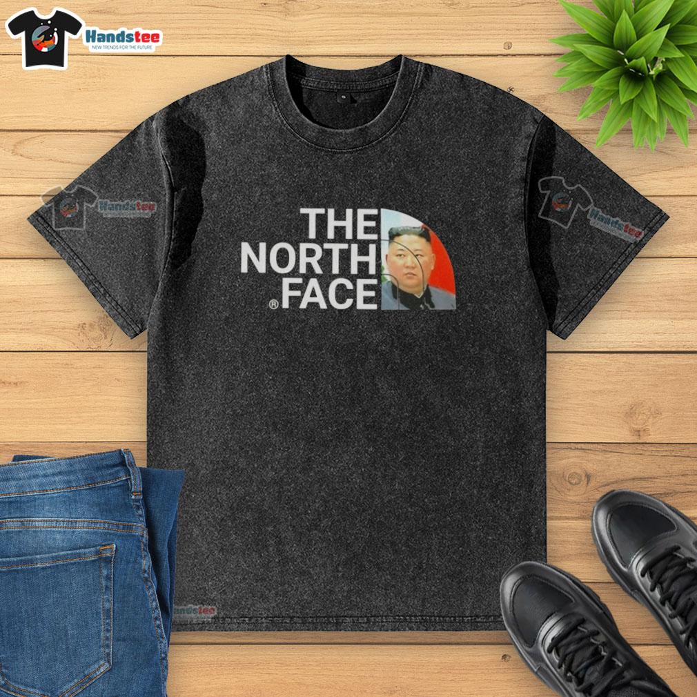 Premium Kim Jong Un The North Face washed t-shirt featuring a stylish design and vibrant colors, perfect for casual wear.