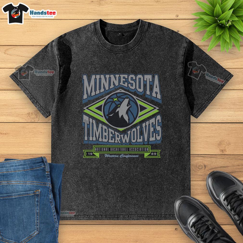 Premium Minnesota Timberwolves Heater Washed T-Shirt featuring team logo and vintage style for fans.