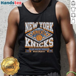 Premium New York Knicks Heater Tank Top featuring team colors and logo, perfect for game day and summer wear.