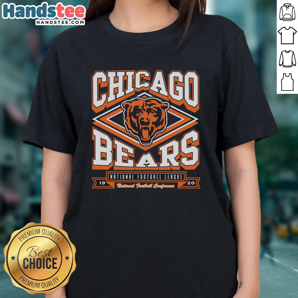 Stylish Top Chicago Bears Heater Ladies Tee in navy, perfect for game day and showing team spirit.