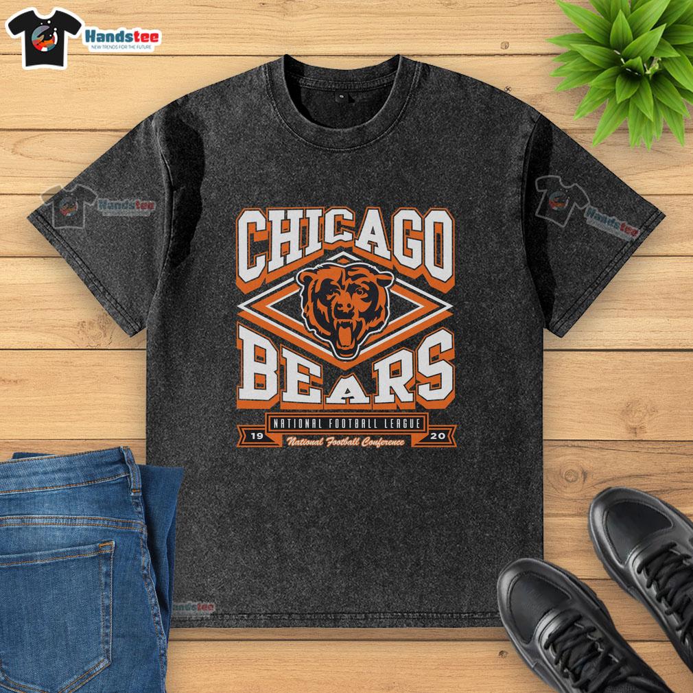 Top Chicago Bears Heater Washed T-Shirt featuring distressed logo and soft fabric, perfect for fans and casual wear.