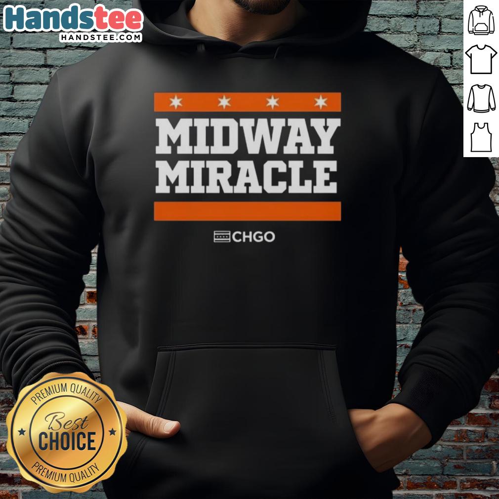 Alt Text: Stylish Top Chicago Bears Midway Miracle Hoodie featuring team colors and logo, perfect for fans and game day wear.