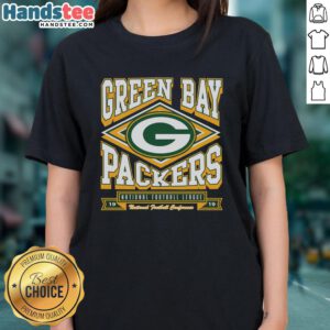 Stylish Top Green Bay Packers Heater Ladies Tee in green, perfect for game day and showing team spirit.