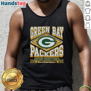 Top Green Bay Packers heater tank top featuring team colors and logo, perfect for fans to show support during games.