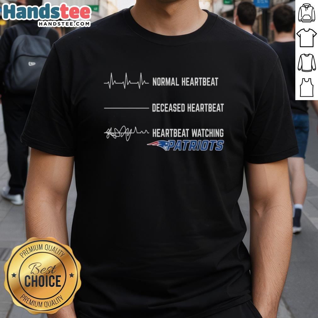 Awesome New England Patriots T-Shirt featuring a heartbeat design for fans celebrating their team's spirit and legacy.