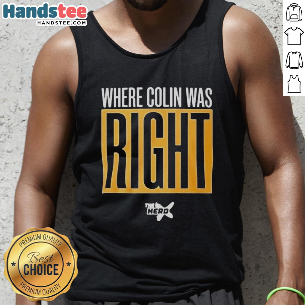 Alt Text: Awesome Where Colin Was Right Tank Top featuring bold graphic design, perfect for casual wear and fandom style.