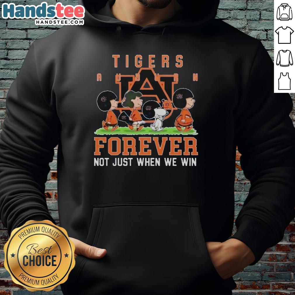 Alt Text: Cute Peanuts Auburn Tigers Forever hoodie for fans, showcasing team spirit and style, perfect for game day.