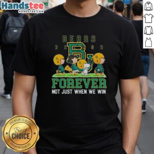 Alt Text: Cute Peanuts Baylor Bears Forever T-Shirt featuring Charlie Brown and friends, perfect for loyal fans.