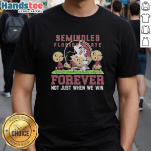Alt Text: Cute Peanuts Florida State Seminoles Forever T-Shirt featuring a fun design, perfect for FSU fans and game day.